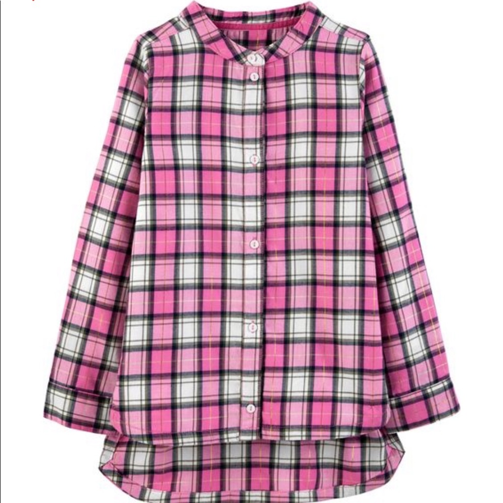 Carters Brand New NW Girls 14/16 pink plaid tunic